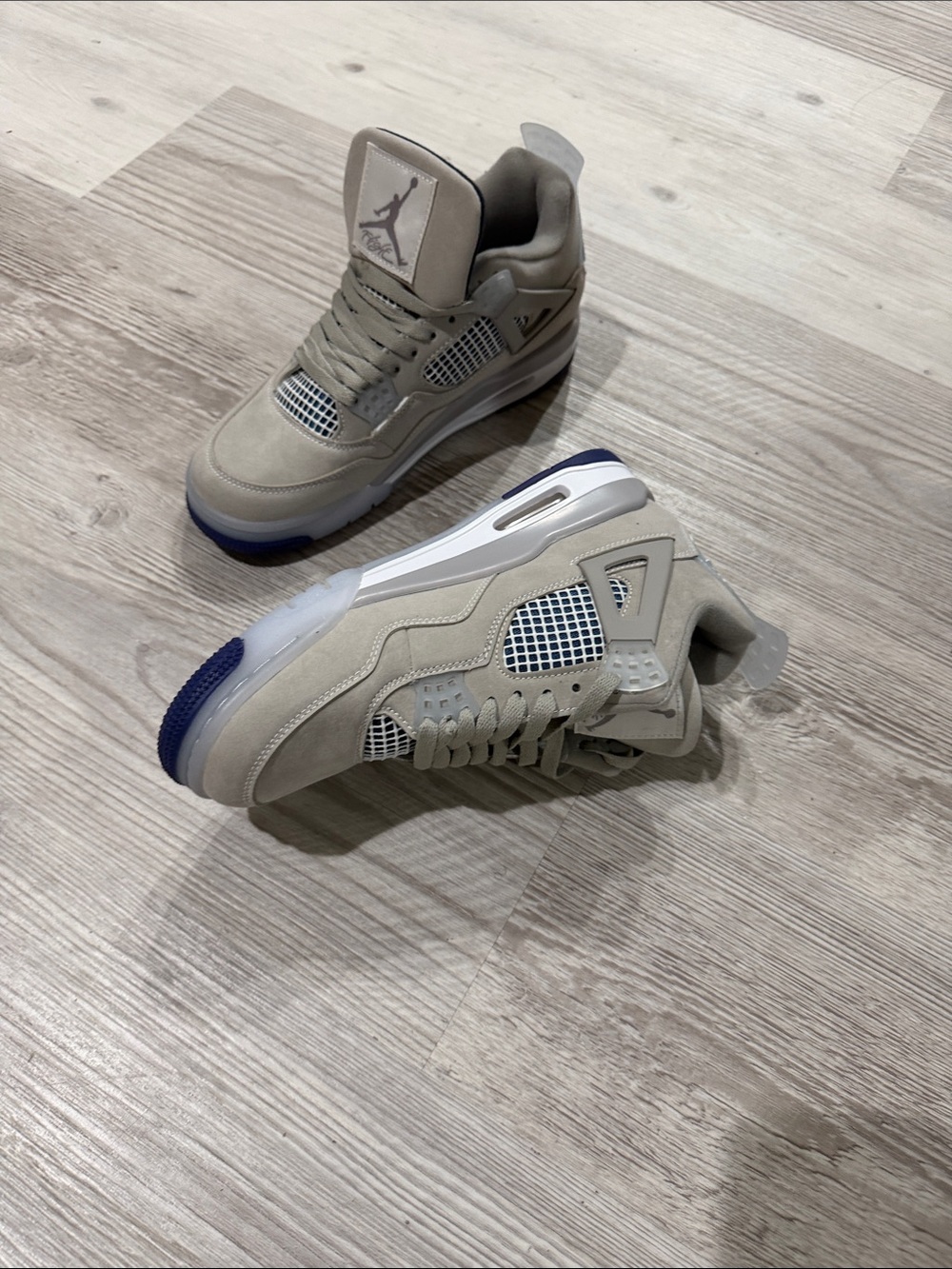 Jordan Men’s Sneakers in Light Taupe with Navy Accents